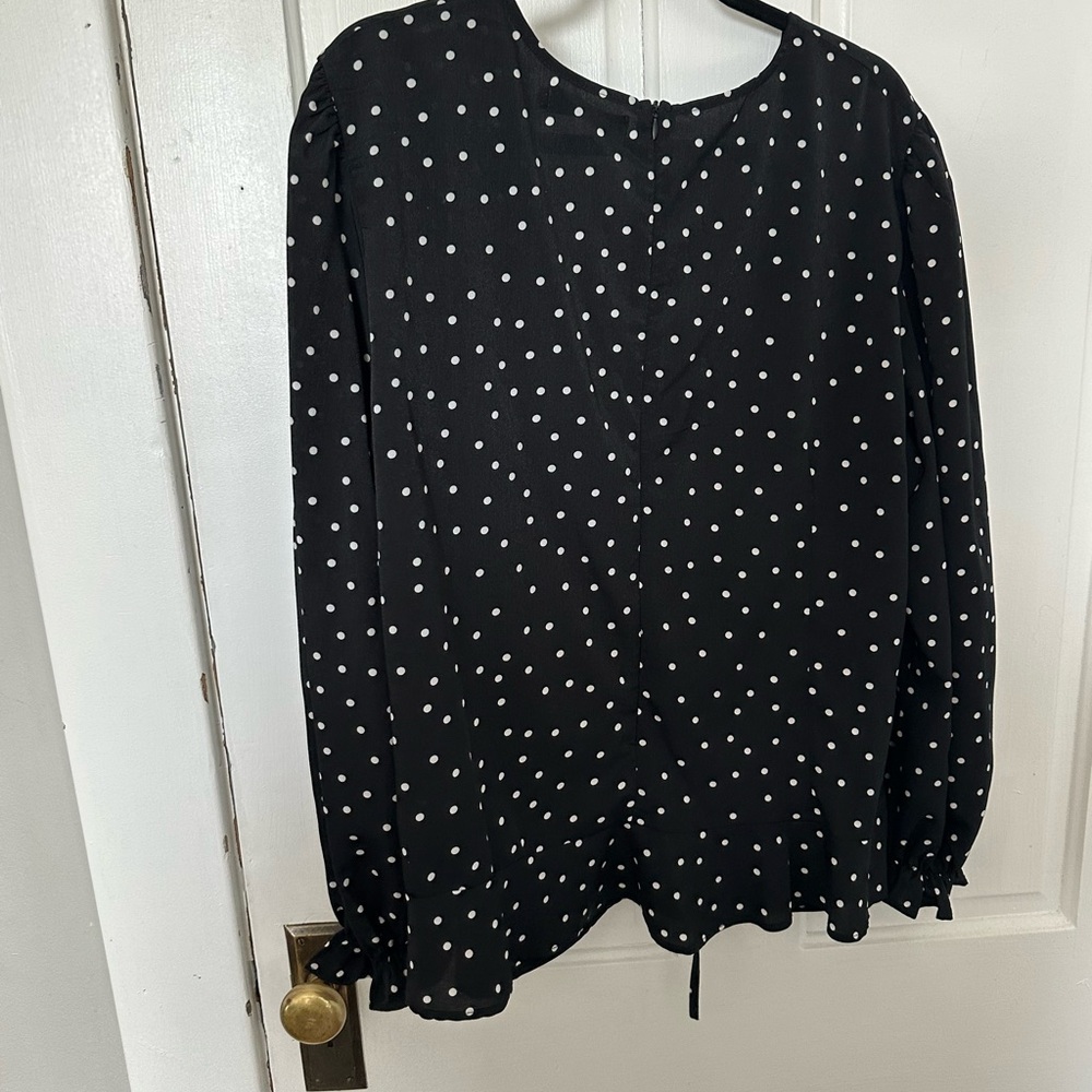 Black Polka Dot Blouse